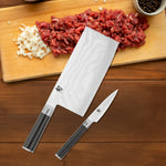 KAI Shun Classic 2 Pc Knife Set (Vegetable Cleaver 7" & Paring Knife 4")(DMS500)