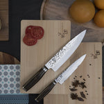 Kai Shun Premier Kitchen Knife Pack of 2 (Utility Knife 6.5" and Chef's Knife 8") with PakkaWood Handles