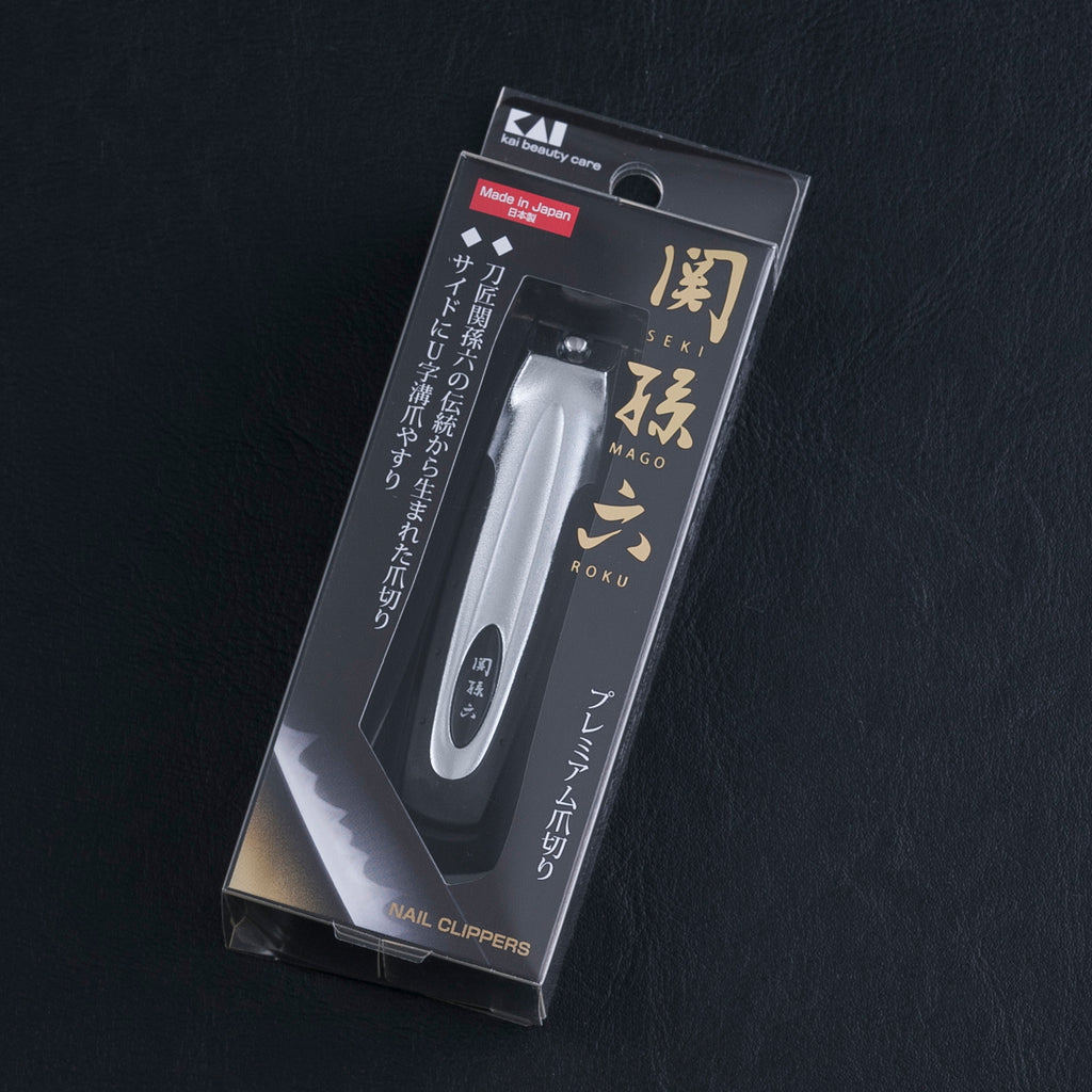 Kai SEKI MAGOROKU Nagelknipser Typ 102 – Edelstahl, Zwei Klingengrößen, Mit Schutzdeckel
