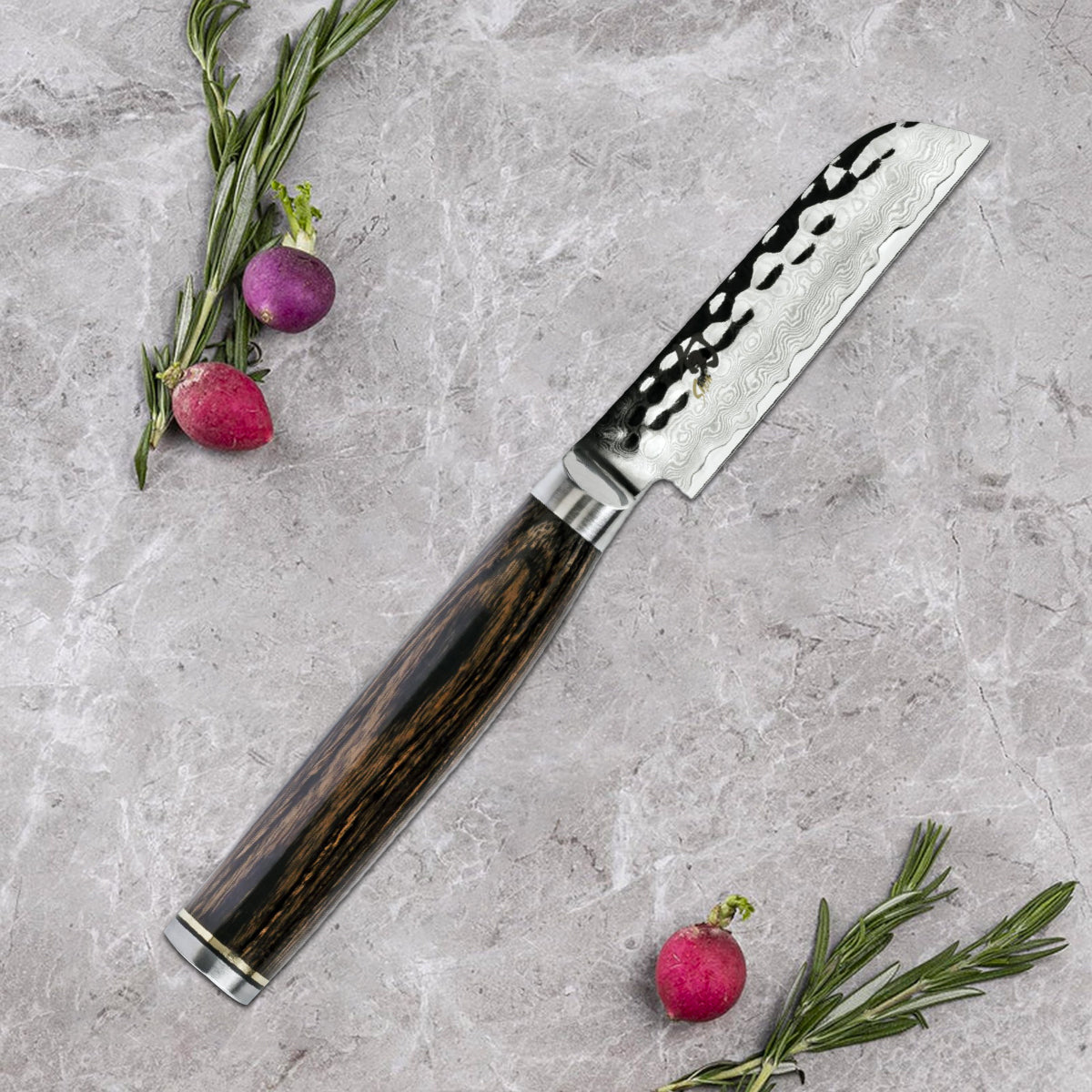 KAI Shun Premier Vegetable Knife, 3.2 Inch Tsuchime Finish Blade [TDM0714]