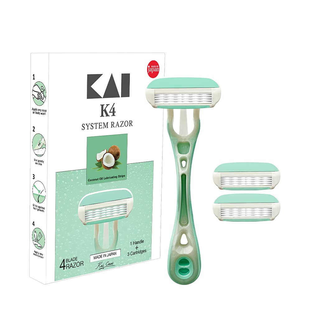 Kai K4 System Body Razor (Pack of 3) - 1 Handle + 3 Cartridges – KAI ...
