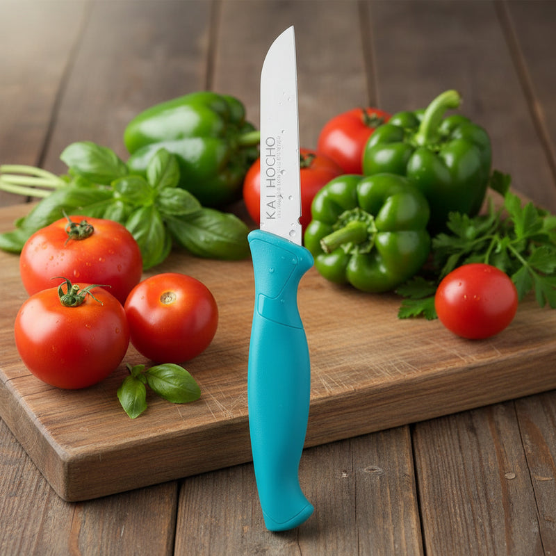 Kai Hocho Vegetable Knife Short Blue