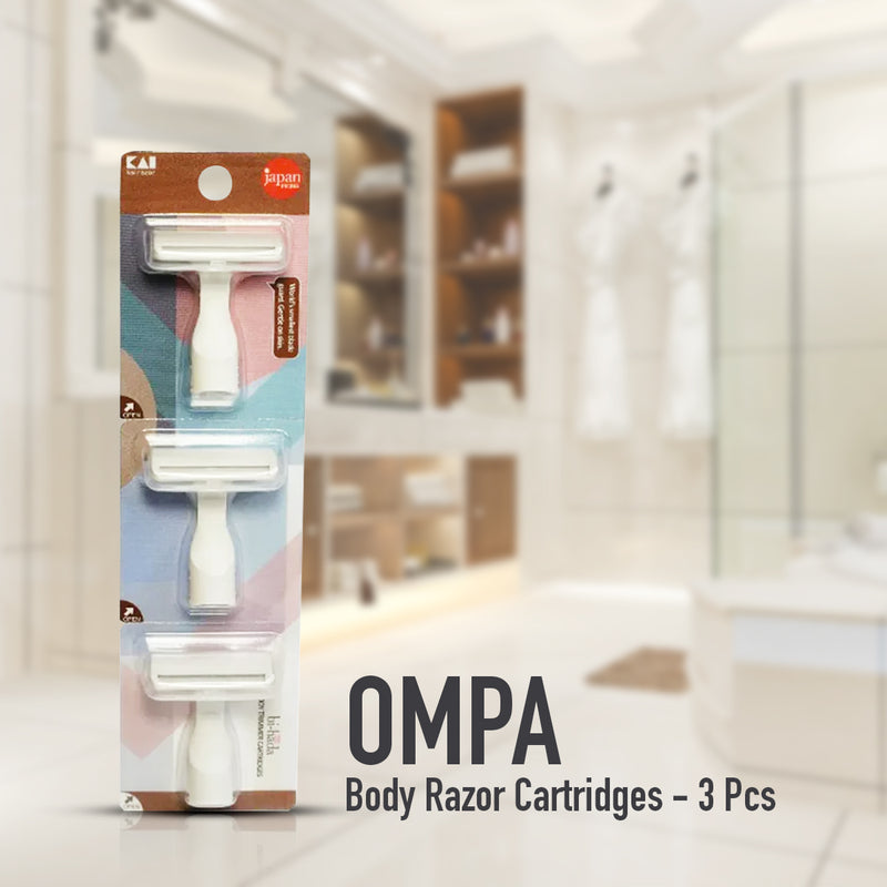 Kai Bi-Hada Ompa Body Razor Cartridges - 3 Pcs