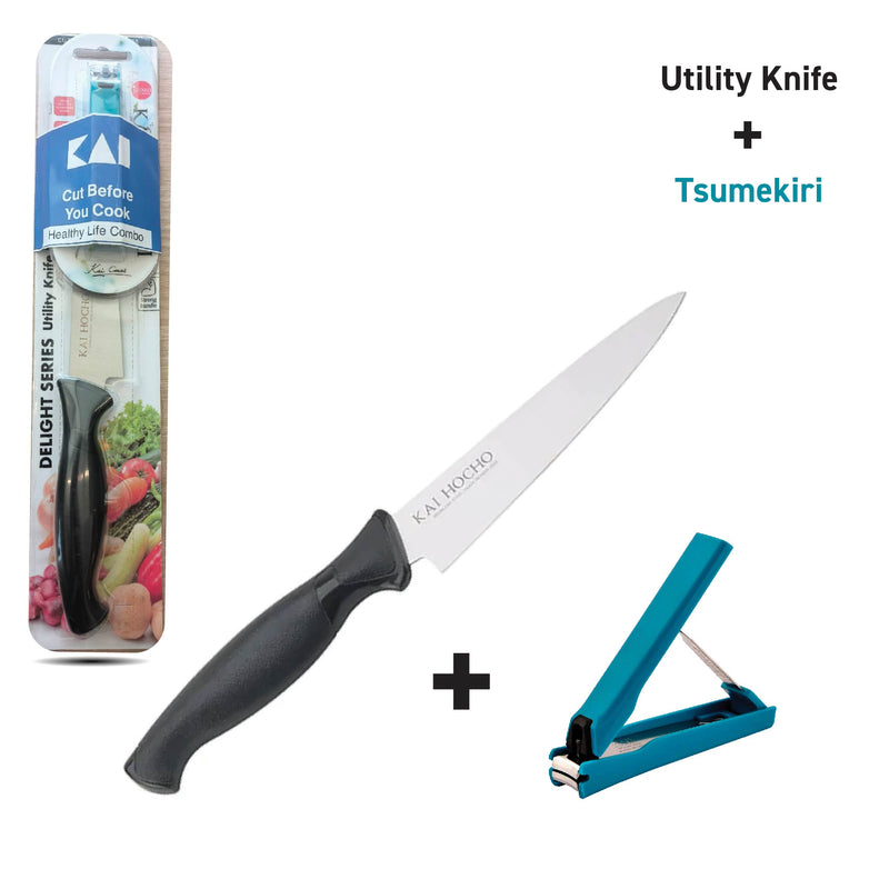 Kai Utility Knife with Nail Clipper Combo