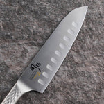 Seki Magoroku Shoso Scalloped Santoku Dimple Knife 16.5cm