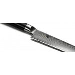 Kai Shun Classic Serrated Utility Knife 6-Inch with PakkaWood D-Shaped Handle (DM0722)