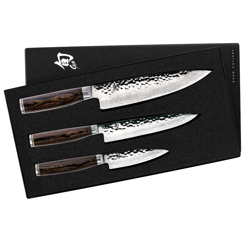 KAI Shun Premier 3 Pc Starter Knife Set (Chef, Utility, Paring Knife Combo)[TDMS0300]