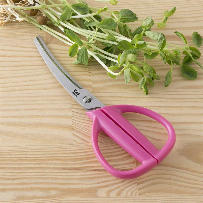 Kai House Kitchen Scissors With Curved Case (PINK )